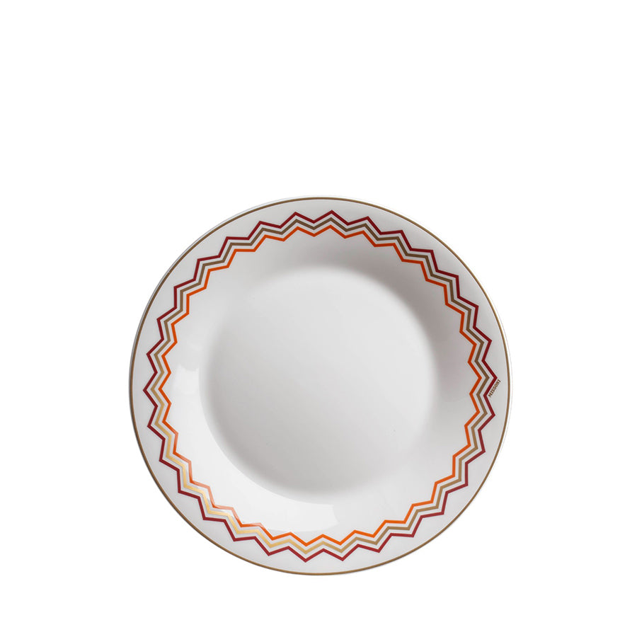 MISSONI HOME Iconic Turuncu Bordo Porselen Çukur Tabak 22 cm D’Maison 