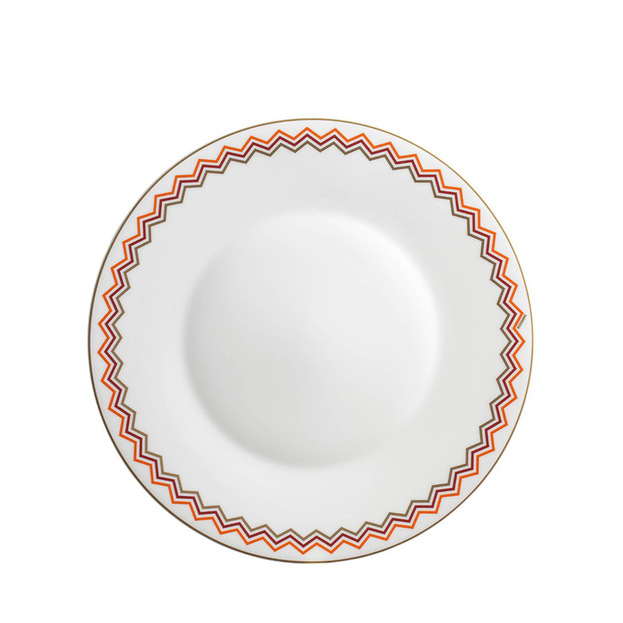 MISSONI HOME Iconic Turuncu Bordo Porselen Servis Tabağı & Supla 32 cm D’Maison 