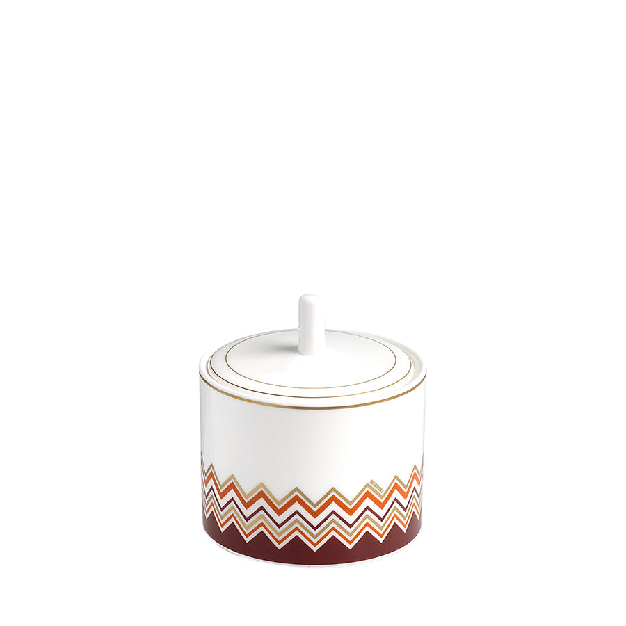 MISSONI HOME Iconic Turuncu Bordo Kapaklı Şekerlik D’Maison 
