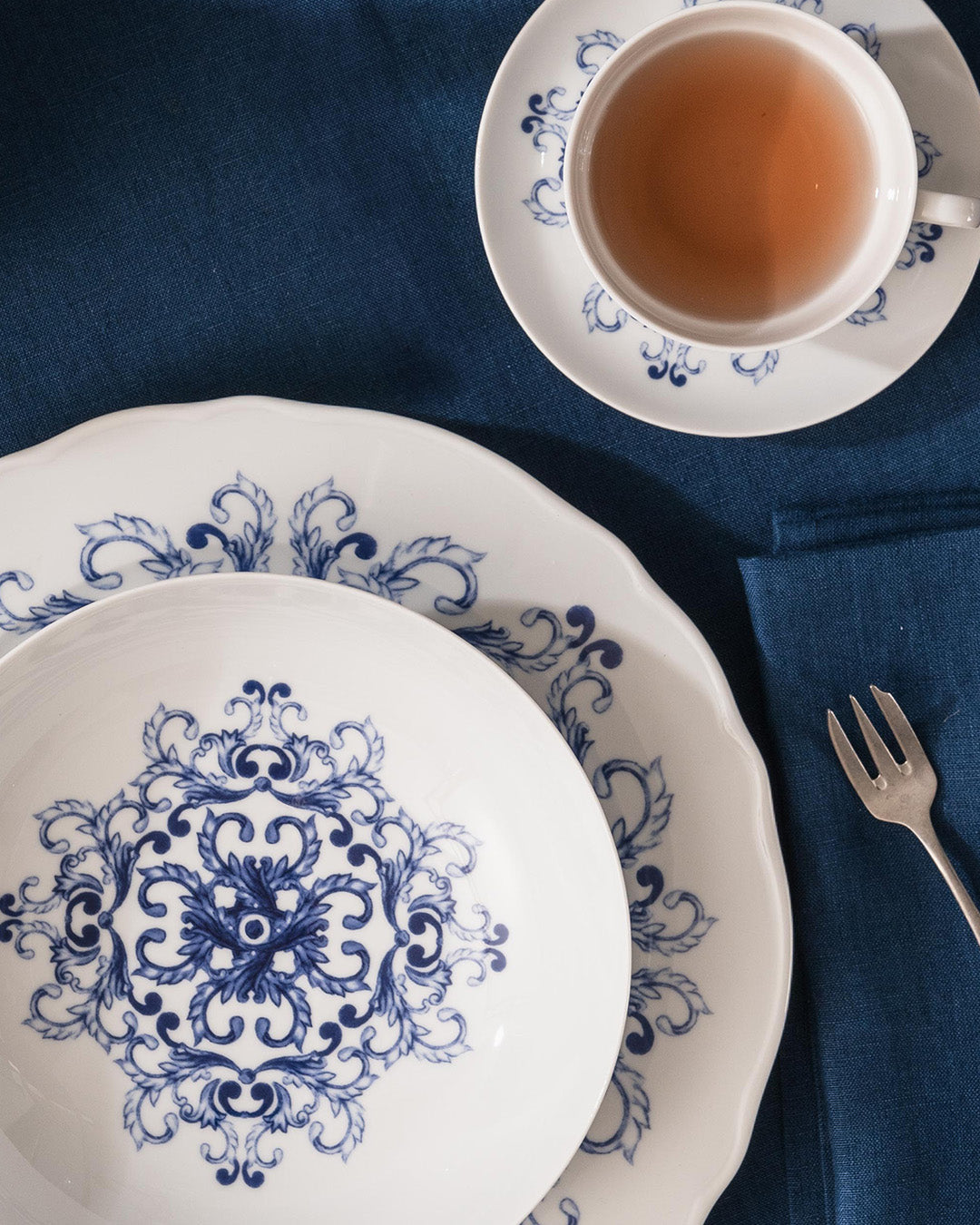 ROSENTHAL True Blue 12 Kişilik 51 Parça Porselen Yemek Takımı D’Maison 