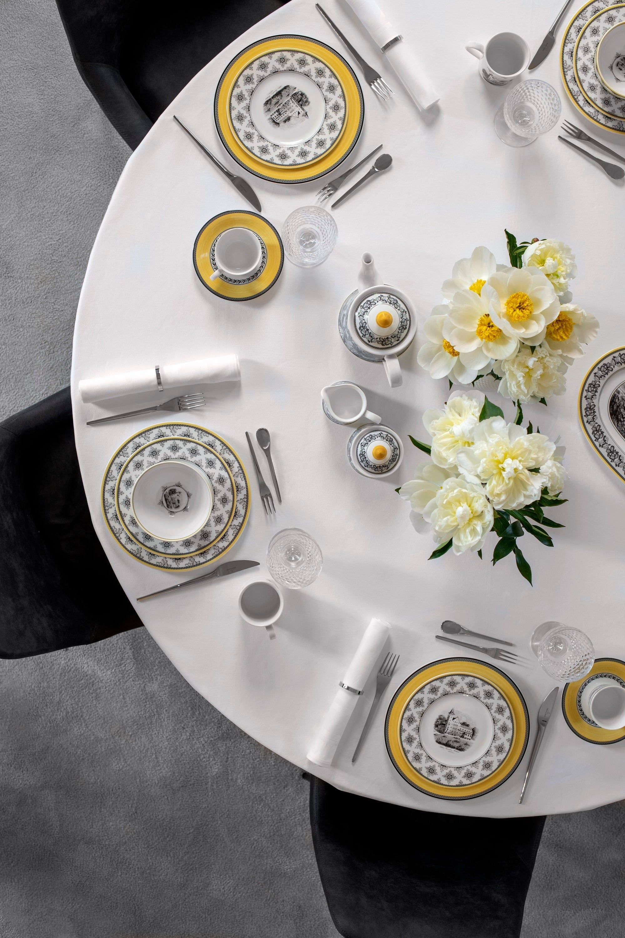 VILLEROY AND BOCH Audun Ferme 12 Kişilik 51 Parça Porselen Yemek Takımı D’Maison 