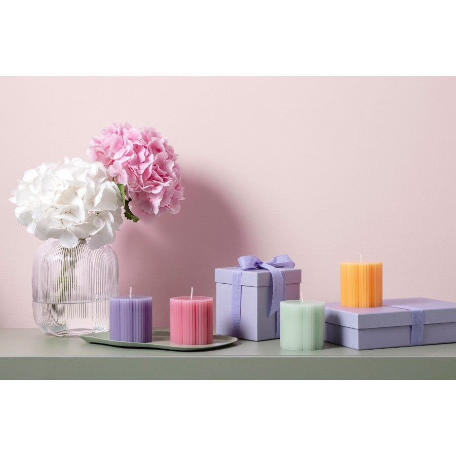 VILLEROY AND BOCH Fleur Yeşil Sütun Mum 7,5 cm D’Maison 