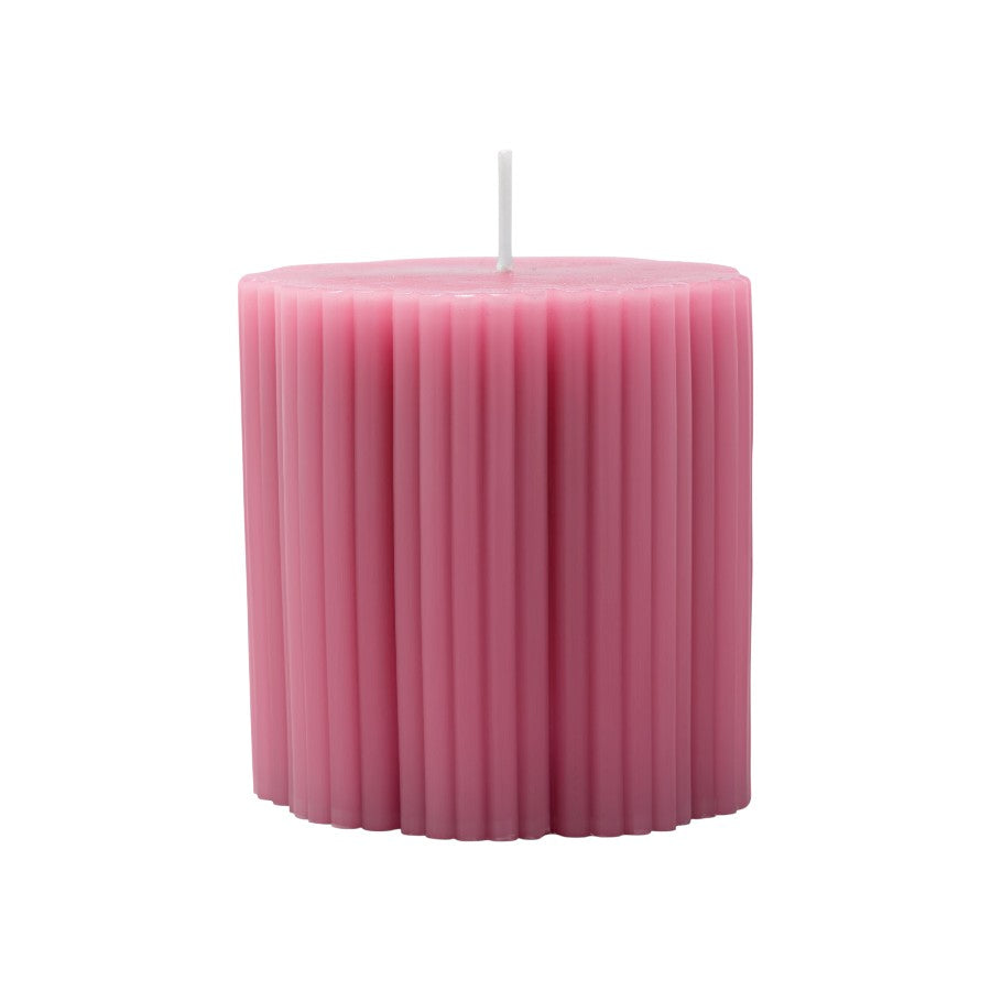 VILLEROY AND BOCH Fleur Pembe Sütun Mum 7,5 cm D’Maison 