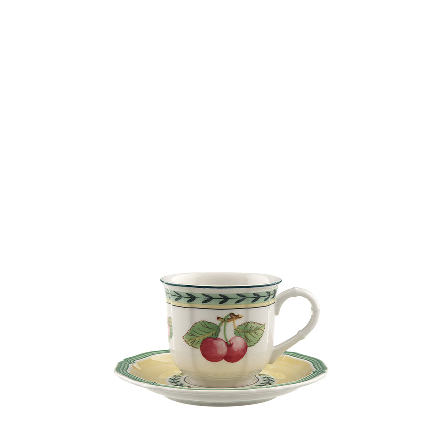VILLEROY AND BOCH French Garden Porselen Türk Kahvesi Fincan ve Tabağı D’Maison 