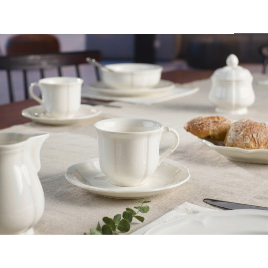 Manoir Beyaz Kahve, Çay Fincan ve Tabağı