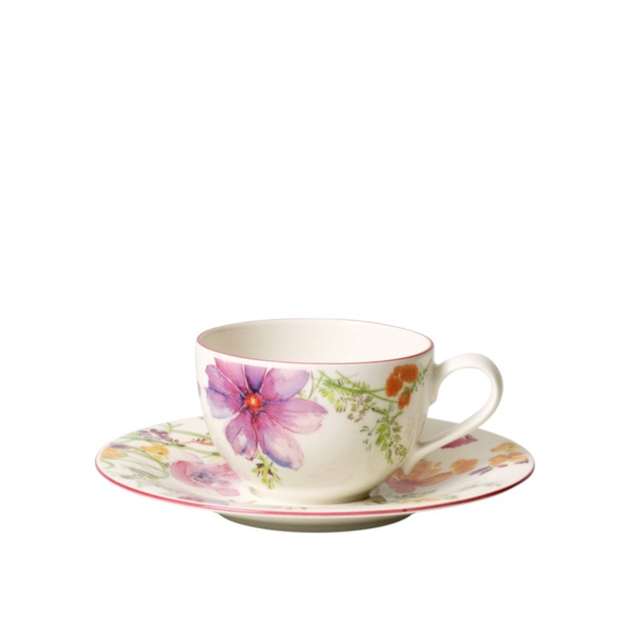 Mariefleur Çiçek Desenli Kahve, Çay Fincan ve Tabağı