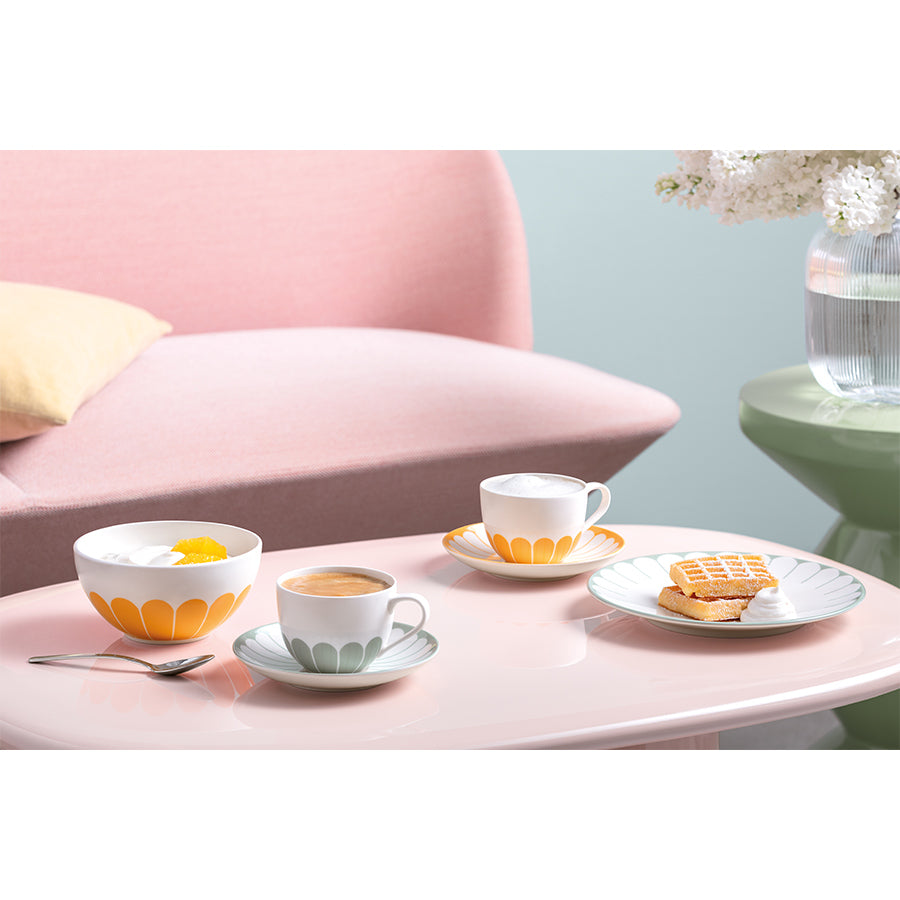 VILLEROY AND BOCH Fleur Vert Yeşil Porselen Kahve ve Çay Fincanı D’Maison 