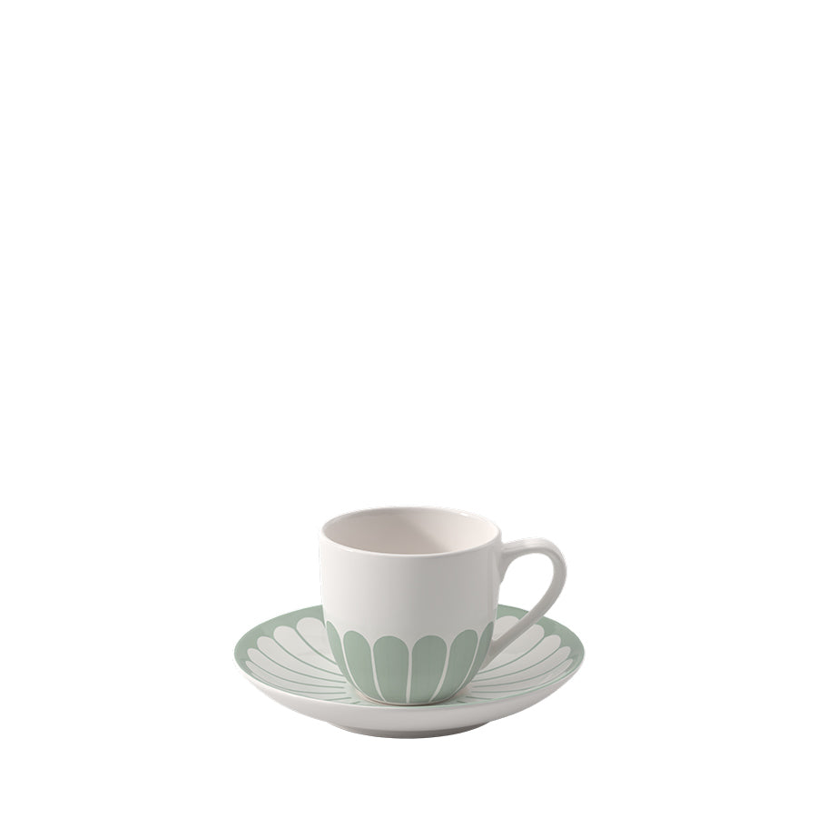 VILLEROY AND BOCH Fleur Vert Yeşil Porselen Türk Kahvesi Fincanı D’Maison 