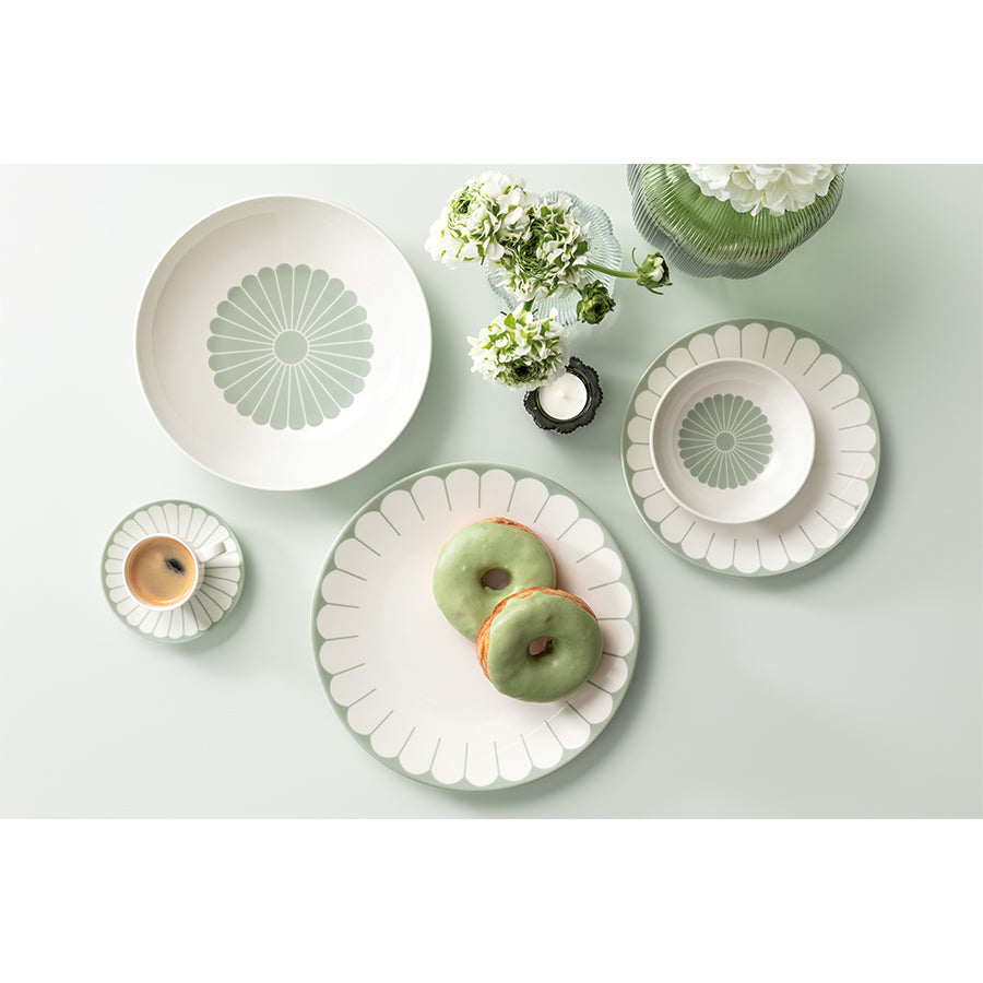 VILLEROY AND BOCH Fleur Vert Yeşil Porselen Pasta Tabağı 21 cm D’Maison 