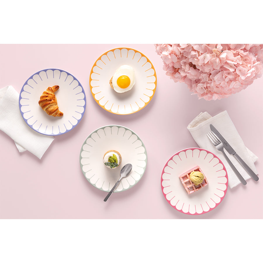VILLEROY AND BOCH Fleur Vert Yeşil Porselen Pasta Tabağı 21 cm D’Maison 