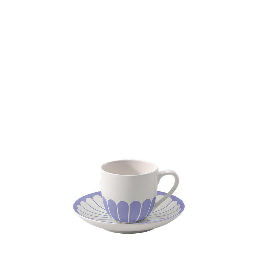 VILLEROY AND BOCH Fleur Bleu Mavi Porselen Türk Kahvesi Fincanı D’Maison 