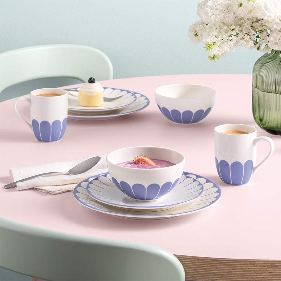 VILLEROY AND BOCH Fleur Bleu Mavi Porselen Yemek Tabağı 27 cm D’Maison 