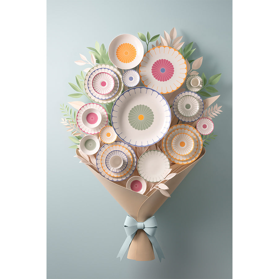 VILLEROY AND BOCH Fleur Bleu Mavi Porselen Yemek Tabağı 27 cm D’Maison 