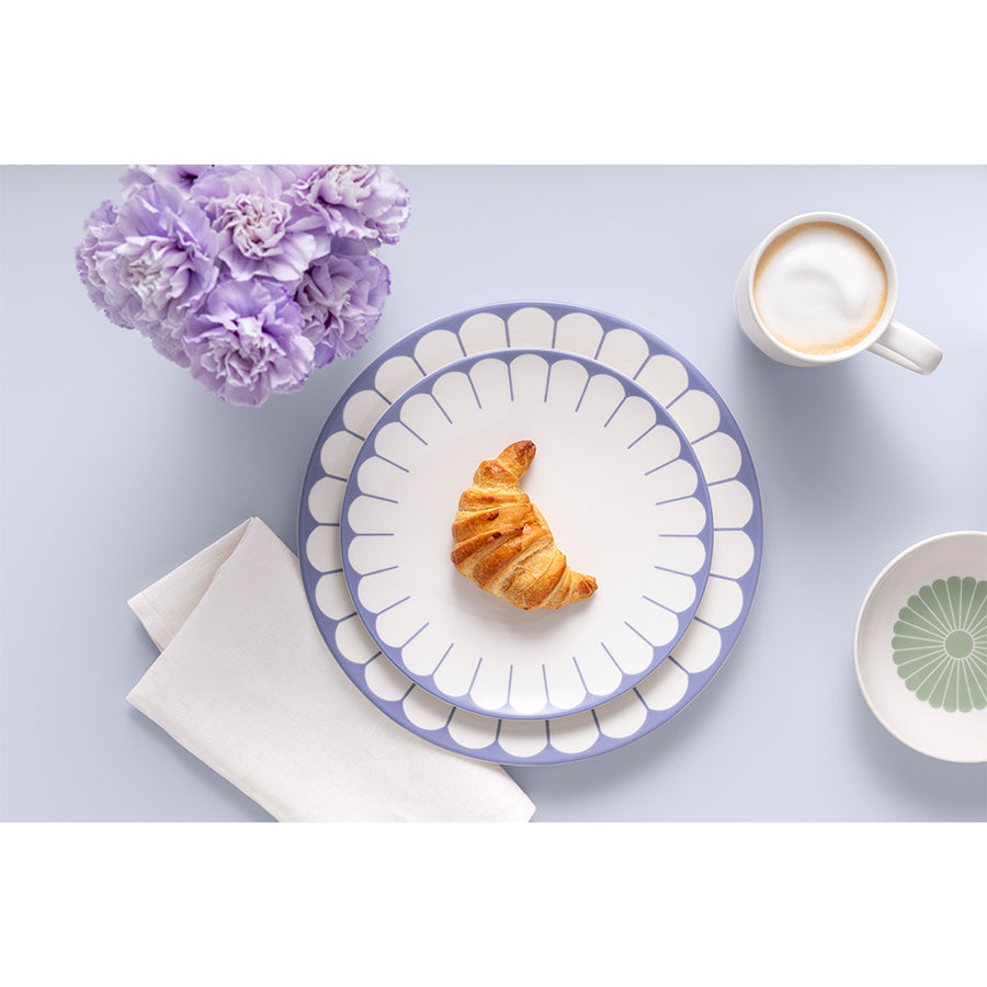 VILLEROY AND BOCH Fleur Bleu Mavi Porselen Pasta Tabağı 21 cm D’Maison 