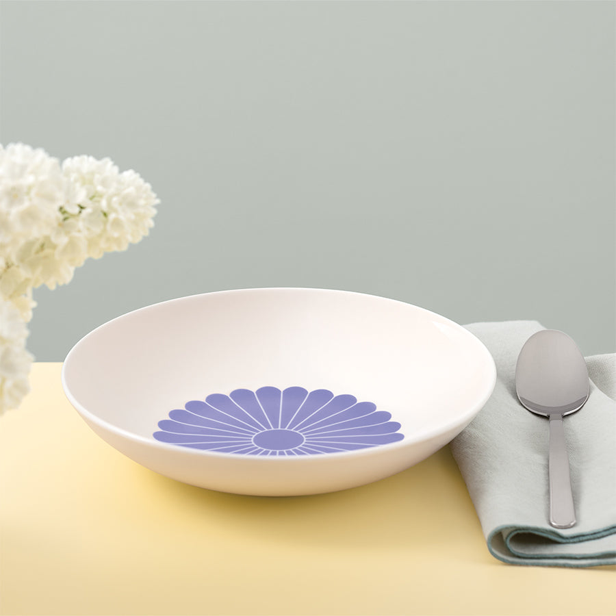 VILLEROY AND BOCH Fleur Bleu Mavi Porselen Çukur Tabak 24 cm D’Maison 