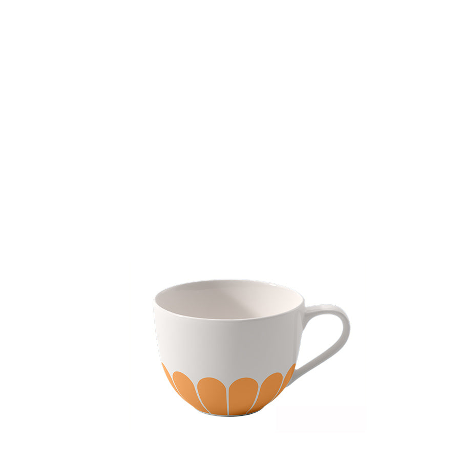 VILLEROY AND BOCH Fleur Soleil Turuncu Porselen Kahve ve Çay Fincanı D’Maison 