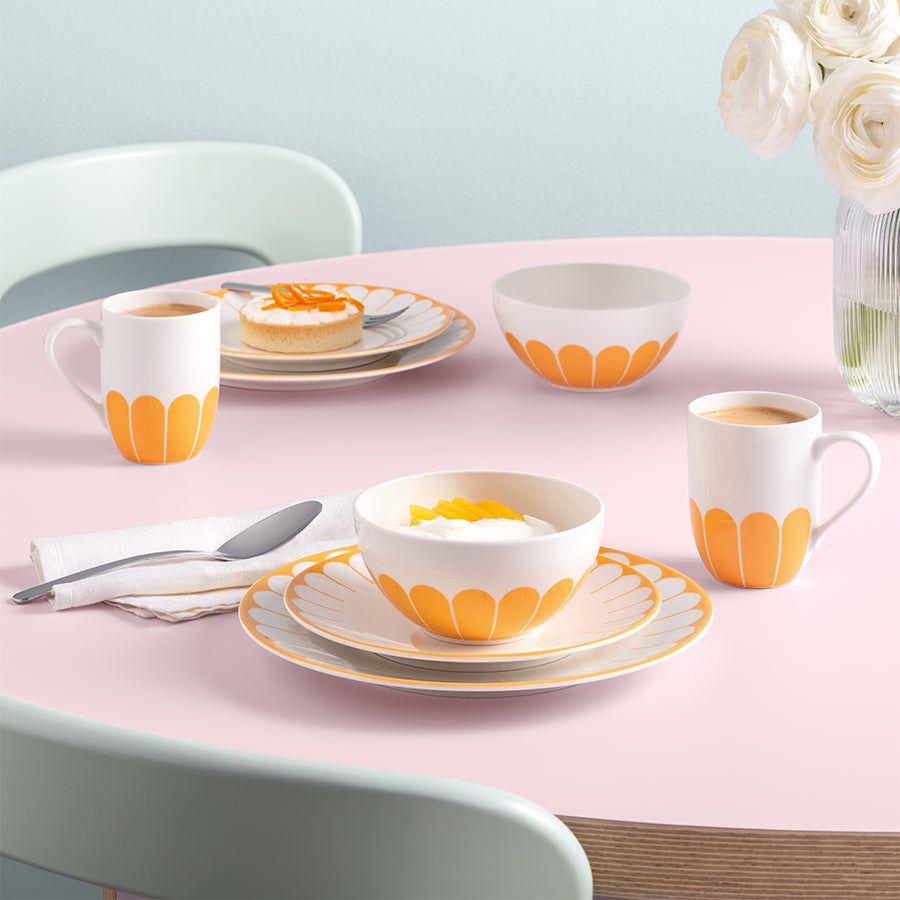 VILLEROY AND BOCH Fleur Soleil Turuncu Porselen Kase 14 cm D’Maison 