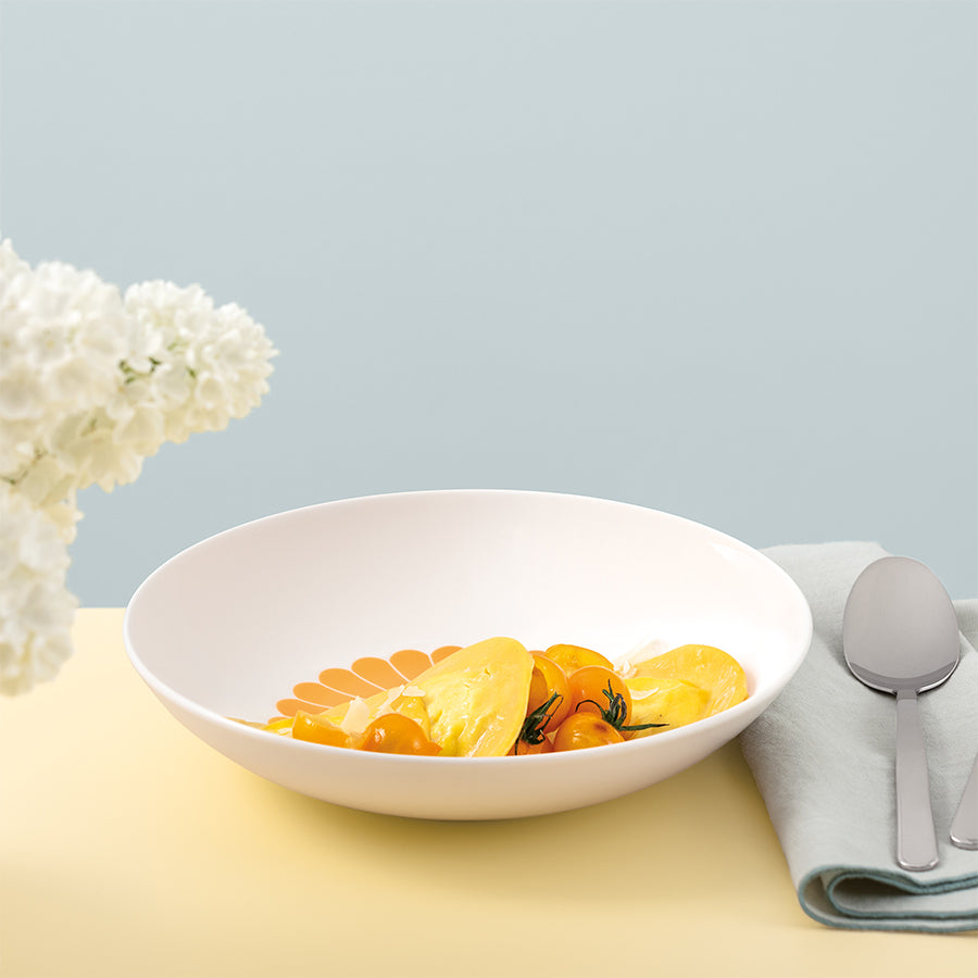 VILLEROY AND BOCH Fleur Soleil Turuncu Porselen Çukur Tabak 24 cm D’Maison 