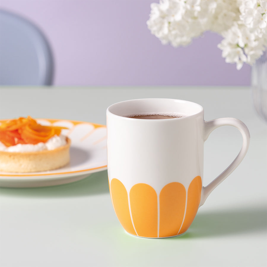 VILLEROY AND BOCH Fleur Soleil Turuncu Porselen Kupa D’Maison 