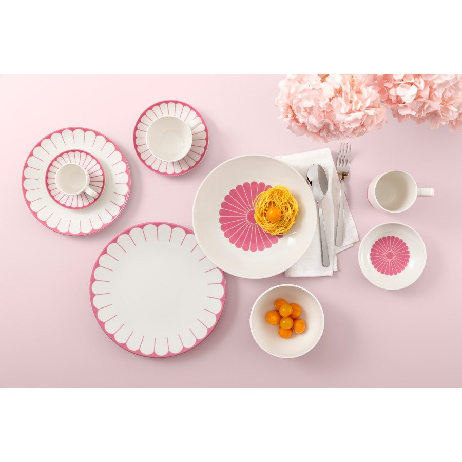 Fleur Cassis Pembe Porselen Kahve,Çay Fincan ve Tabağı