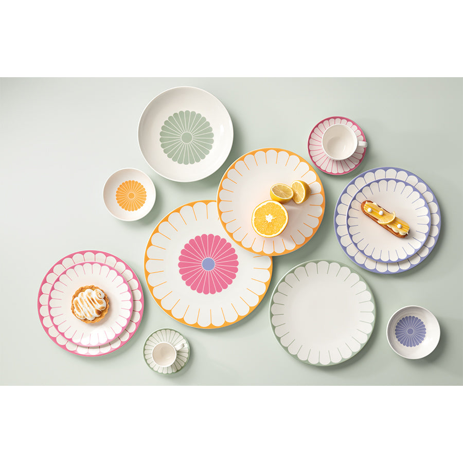 VILLEROY AND BOCH Fleur Cassis Pembe Porselen Kahve ve Çay Fincan Tabağı D’Maison 