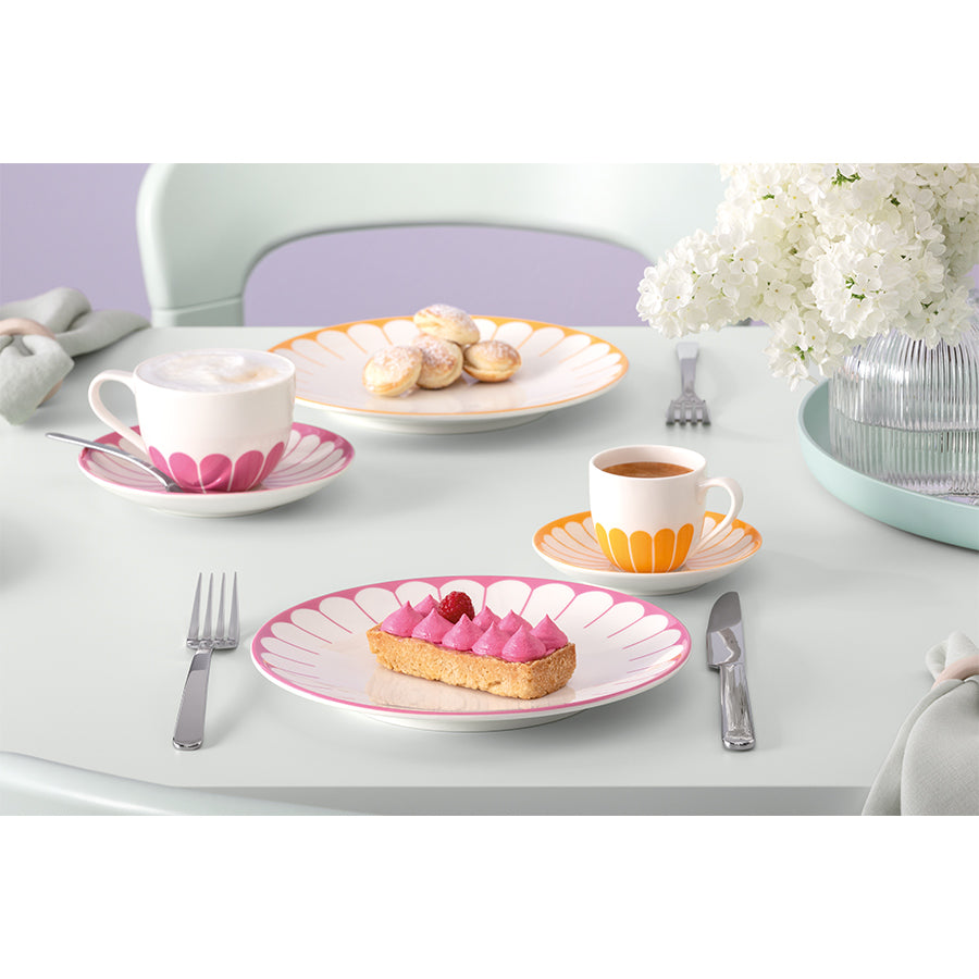 VILLEROY AND BOCH Fleur Cassis Pembe Porselen Pasta Tabağı 21 cm D’Maison 