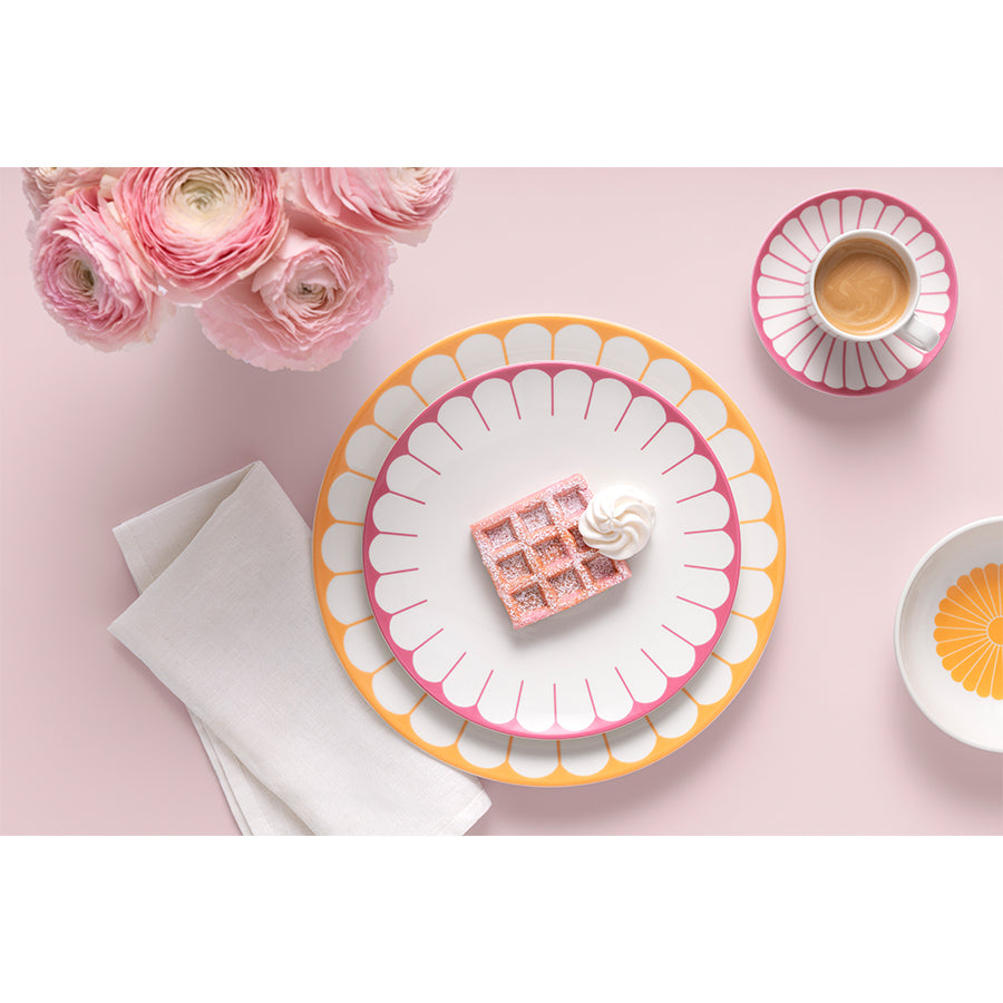 VILLEROY AND BOCH Fleur Cassis Pembe Porselen Pasta Tabağı 21 cm D’Maison 