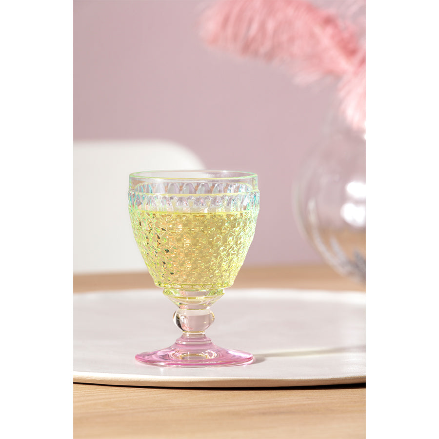 VILLEROY AND BOCH Boston Pearl Çok Renkli Kristal Beyaz Şarap Kadehi D’Maison 