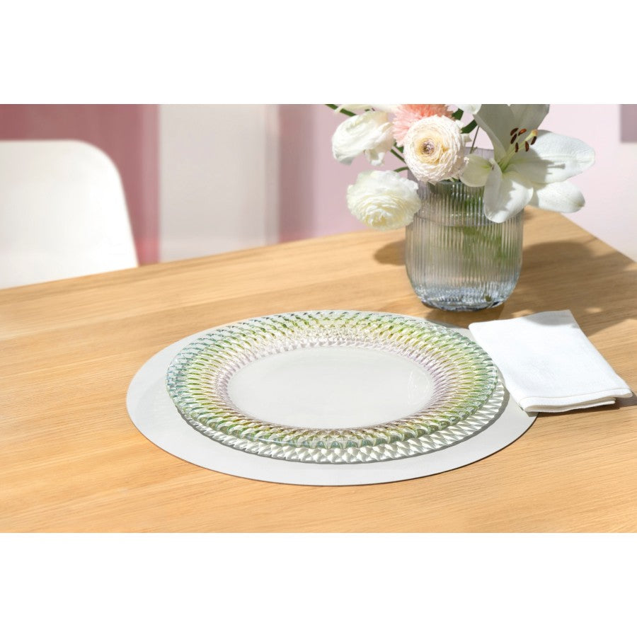 Boston Pearl Çok Renkli Kristal Servis Tabağı, Supla 32 cm