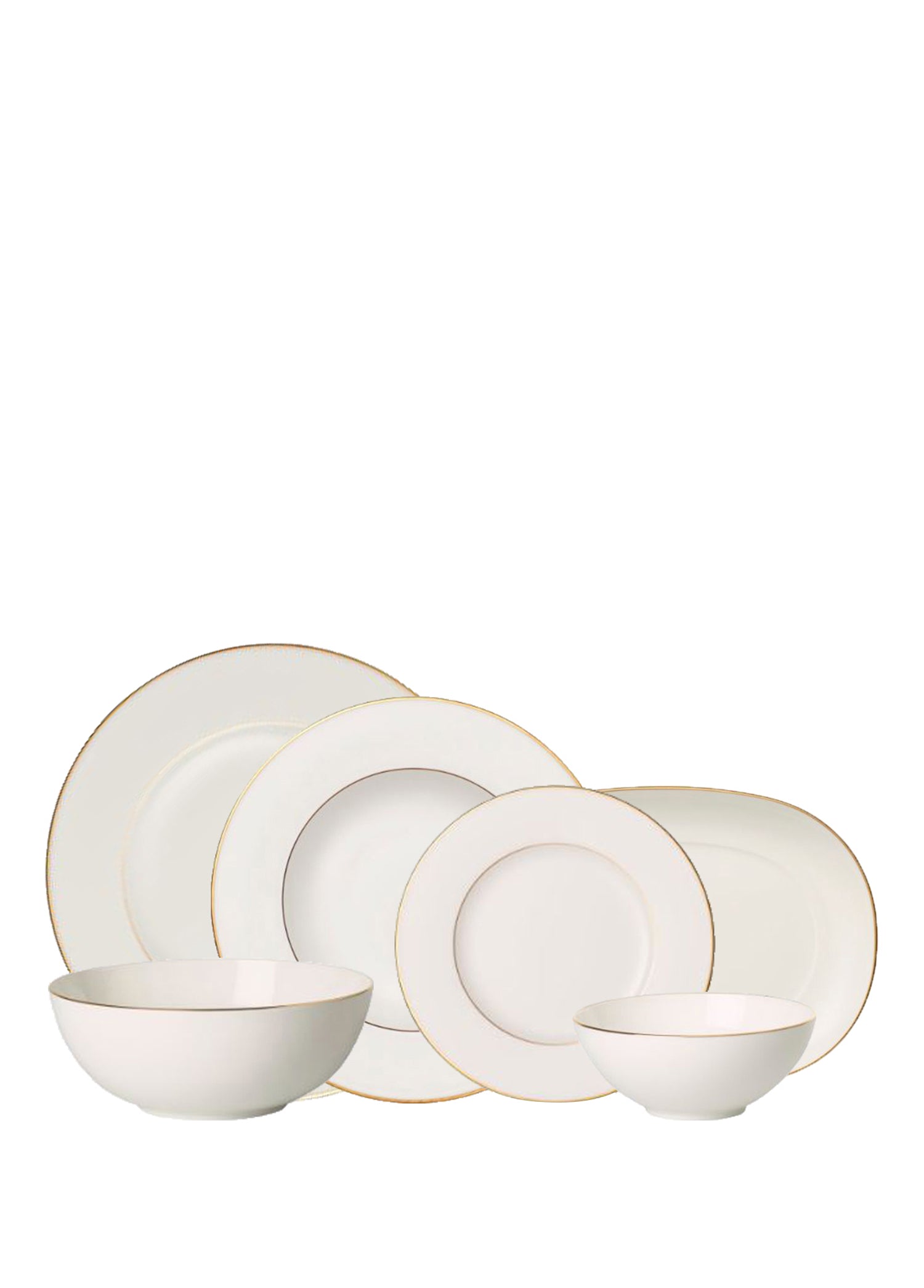 VILLEROY AND BOCH Anmut Gold 12 Kişilik 51 Parça Porselen Yemek Takımı D’Maison 
